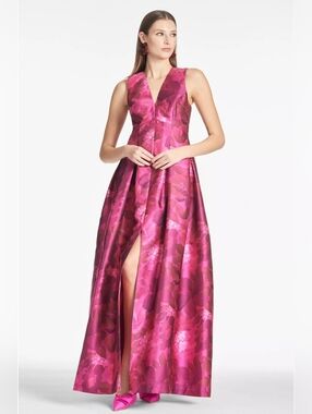 Sachin & Babi Brooke Gown In Magenta Bella Bouquet Womens 10 NWT
